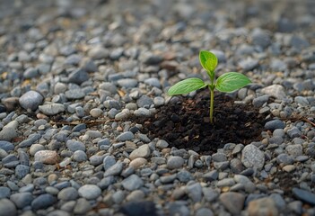 young plant growing from soil