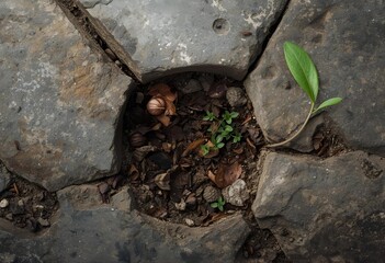 plant in the soil