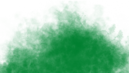 Rising green fog effect, dense smoke cloud overlay png for horror, magic and Halloween design projects