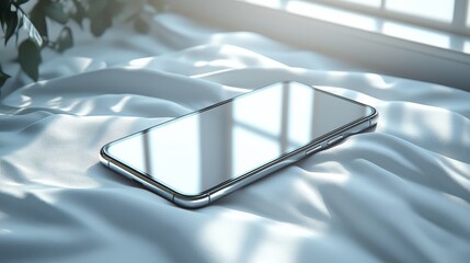 Smartphone Mockup  Modern Device on Soft Fabric