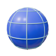 blue globe isolated on white