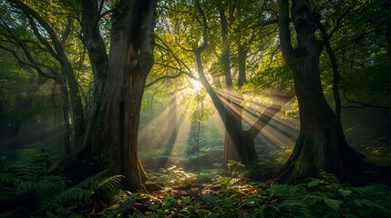 morning in the forest