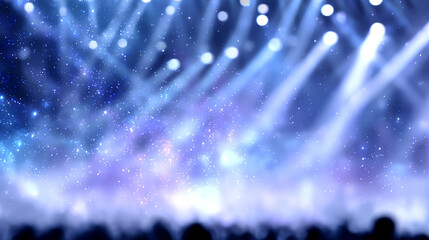 A mesmerizing light show with a blurred audience, creating an energetic atmosphere for live performances and events.