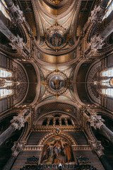 architecture style and decoration art of Basilique de Notre-Dame de Fourvière, Lyon, France