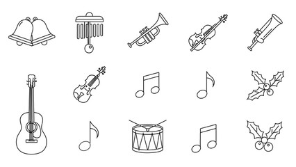 Fototapeta premium Musical Instrument Symphony: A delightful arrangement of diverse musical instruments, each ready to produce harmonious tunes.