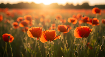 Obraz premium A Field of Ruby Light