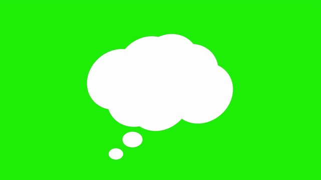 Animated Text Bubbles and Thought Cloud Motion Graphic for Chat Conversation, Blank Speech Dialogue, Social Media Content, Explainer Videos and Communication Concept