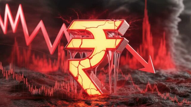 Falling Indian rupee