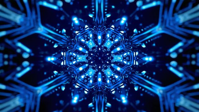 Abstract Digital Matrix: An mesmerizing abstract view of a digital matrix glows with intricate detail and futuristic design