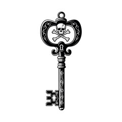 skeleton key, lock key vector design