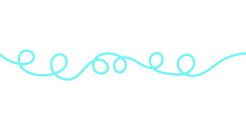 Dynamic Neon Glow Wave Ribbon. Vibrant, Looping, and Smooth Wavy Line Design Elements for Digital Background and Border