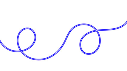 Dynamic Neon Glow Wave Ribbon. Vibrant, Looping, and Smooth Wavy Line Design Elements for Digital Background and Border