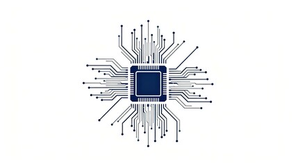 Circuit board design with central chip
