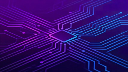 Circuit board with glowing lines