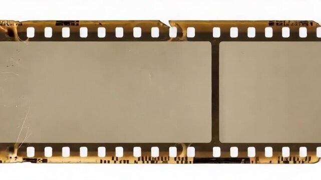 Vintage film strip with blank frames