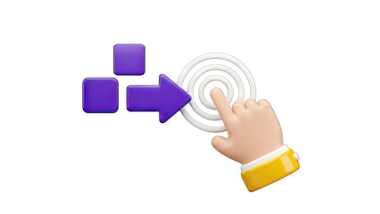 Clicking on Target: Digital Transformation Concept