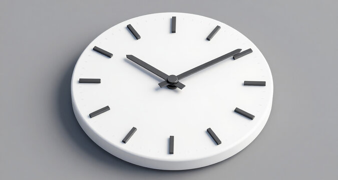 Minimalist clock face with no numbers - sleek modern time management