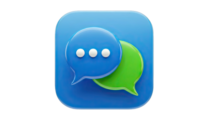 Chat Bubbles Icon - Messaging App Concept