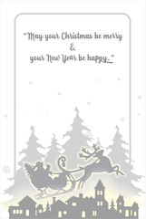 Christmas New Year Greeting Card Illustration