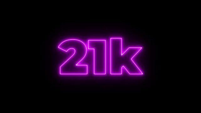abstract, glowing, neon, light, 25K, letter, animation, followers, subscribers, electric, blue, lighting, text, black, background, social, media, milestone, celebration