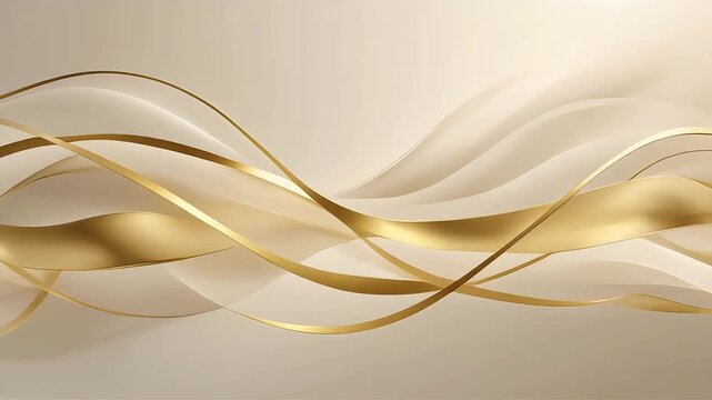 Streamlined botanical gold traces floating gracefully over a contemporary soft-neutral plane. A refined, calming luxury abstract ideal for beauty, wellness, branding, and modern design.