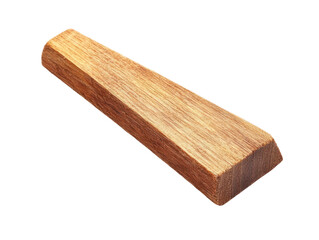 Wooden wedge block isolated