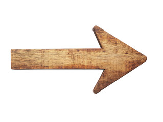 Rustic Wooden Right Arrow Icon Isolated