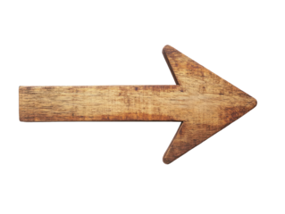 Rustic Wooden Right Arrow Icon Isolated