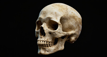 Voronoi skull - memento mori mathematical death art