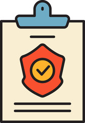 Contract Agreement Document in Clipboard Icon
