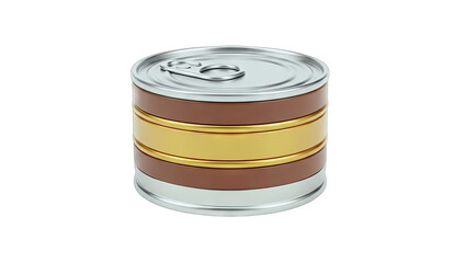Canned Food Isolated on White Background