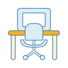 Clean Workspace Desk Vector Icon