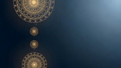 A series of ornate chandeliers hanging from a dark ceiling