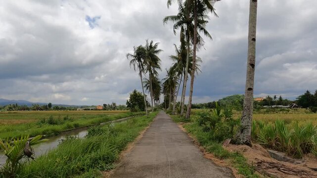 road to the sea, POV Motorcycle Riding: Java, Indonesia, South East Asia: