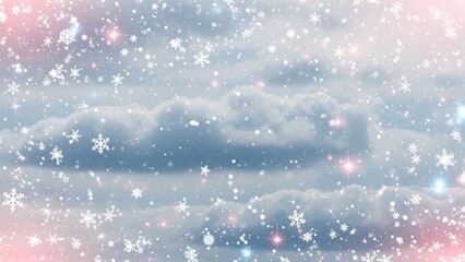 雪　空　雲　風景　イラスト