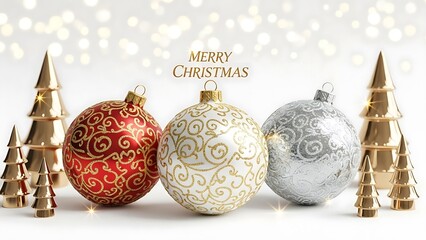 Elegant christmas ornaments display