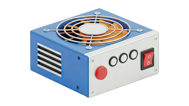 Computer Power Supply Unit Isolated on White Background