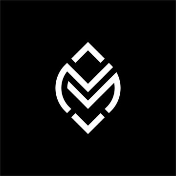 A double Letter M monogram (MM) forming a structured, futuristic leaf. This elegant design is perfect for a modern sustainable investment or luxury eco-lifestyle brand.