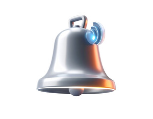 Silver notification bell