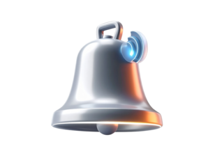 Silver notification bell