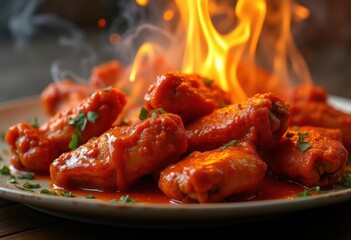 Crunchy Chicken Wings Fiery Buffalo