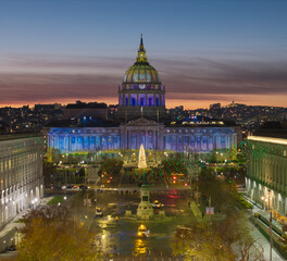 San Francisco City Hall Light Show