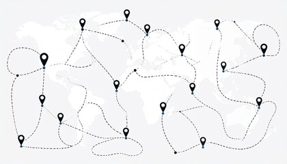 Global Network of Travel Routes and Destinations
