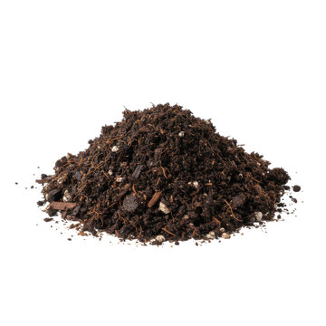 Rich Organic Soil Pile Isolated on a Stark transparent background for Gardening and Agriculture