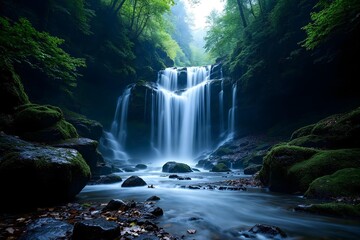 Fototapeta premium Aerial Tropical Island with White Sand Beach and Turquoise Lagoon | Paradise Travel Landscape, No People