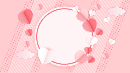valentine pink love background vector