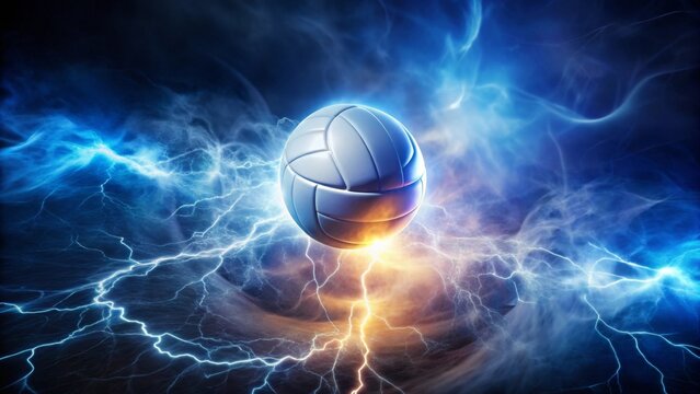 Dynamic Volleyball Image  A Powerful Sphere of Energy and Athleticism