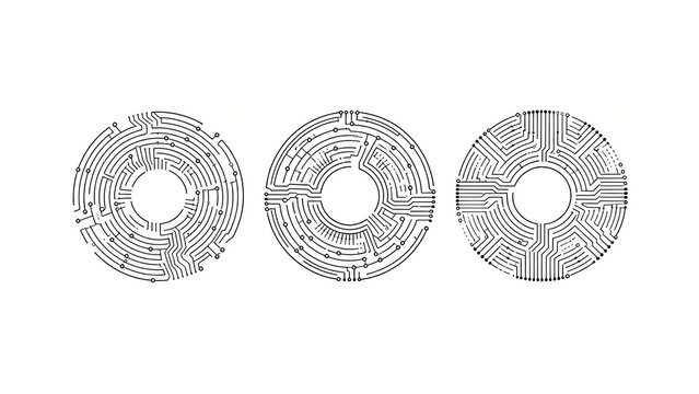Circuit board patterns in circular designs