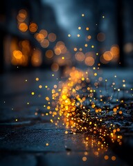 Magical sparkling bubbles bokeh effect high resolution photo