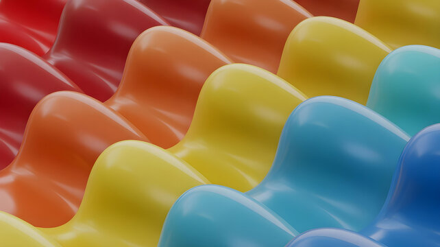 red yellow blue 3d abstract gradient background	
